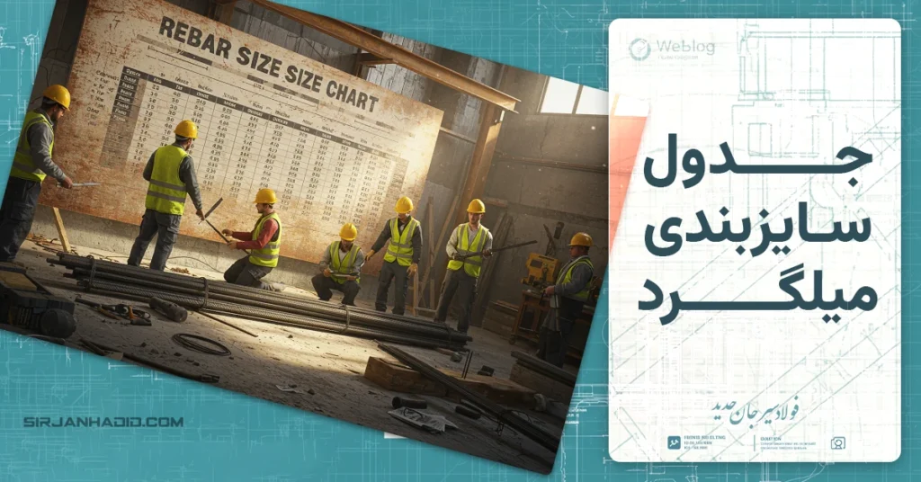 جدول سایزبندی میلگرد