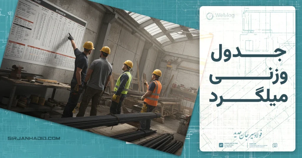 جدول وزنی میلگرد