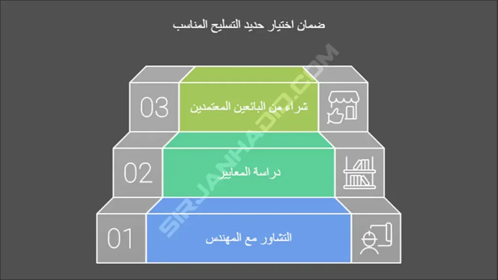 أنواع معايير حديد التسليح